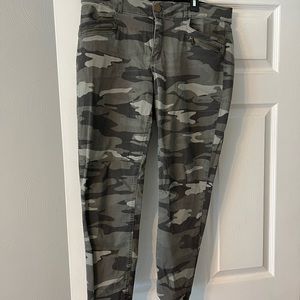 Democracy Grey camo pants size 14.  Stretchy ankle length